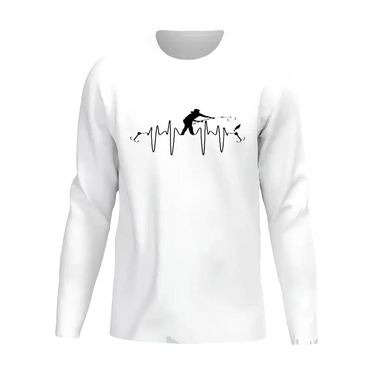 Fishing Heart Beat Men Long Sleeve Shirt